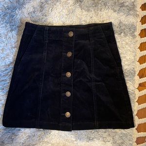 Black button up skirt